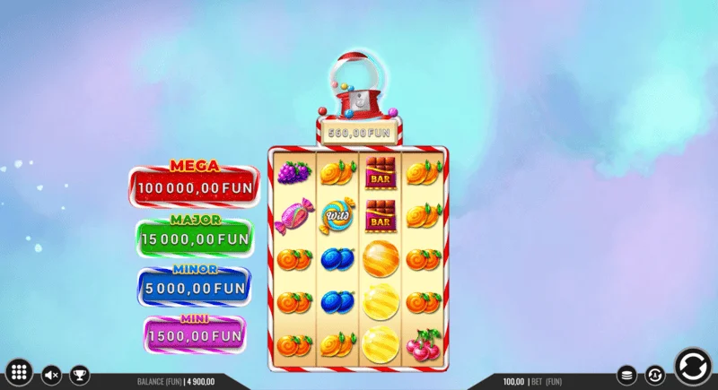 Sweet Candy Cash Stash – cash érmék a Hold and Win körben